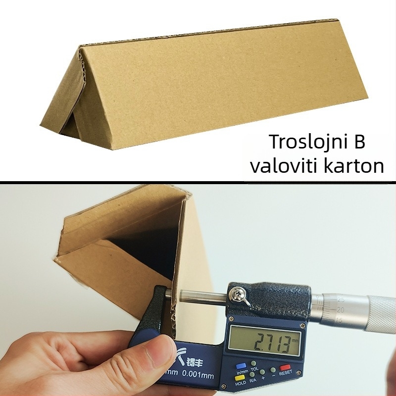 Trokutasti karton od valovitog kartona za pakiranje kišobrana s dugom ručkom, štapova za ribolov i brisača vjetrobranskog stakla