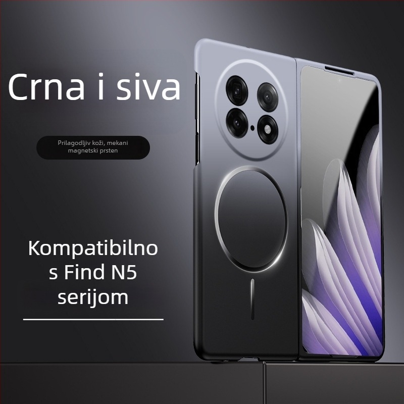 Oppo Find N5 futrola za sklopni zaslon s gradijentnom bojom i magnetskim prstenom, mat PC, zaštita od pada