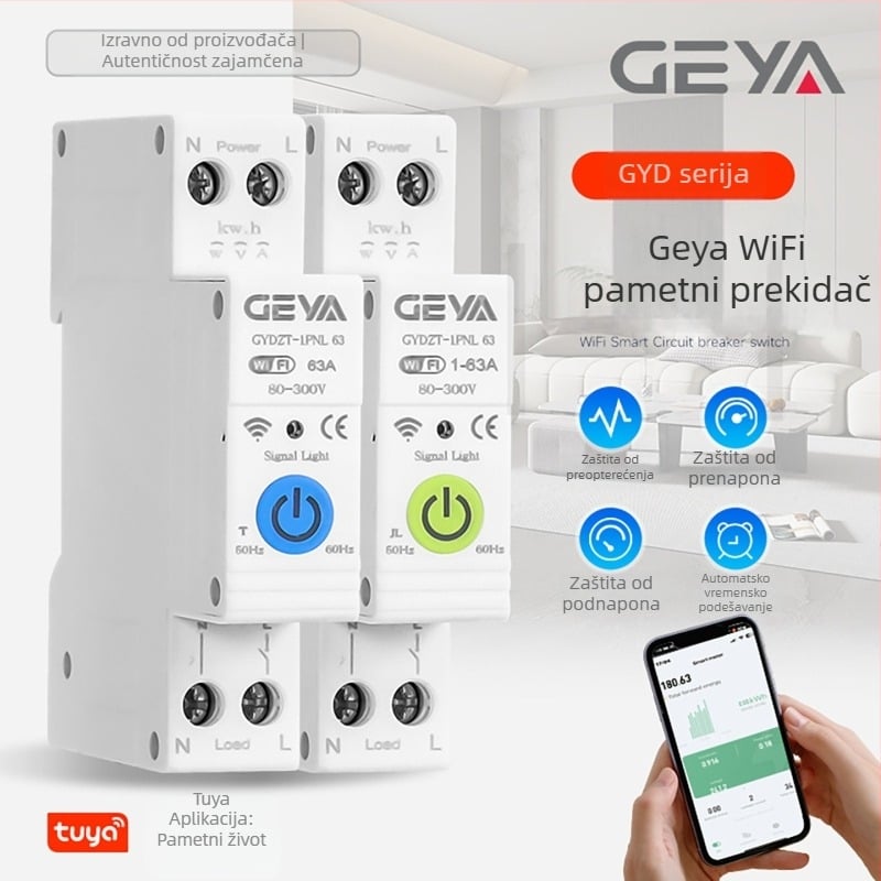 Geya GYDZT Pametni WiFi prekidač strujnog kruga s daljinskim upravljačem i vremenskim tajmerom