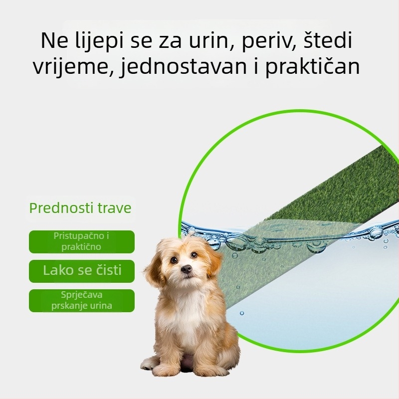 Umjetna trava za pse - ekstra velika trostruka toaletna površina s podlogom za trening