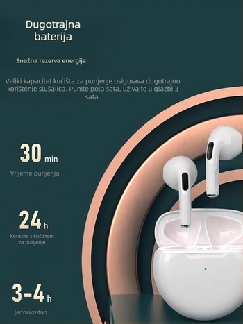 Bluetooth slušalice, bežične, polovično ugrađene u uho, jedno ili dva uha, visoke kvalitete, za sport, glazbu, vožnju i pozive, uz redukciju buke i dugo trajanje baterije