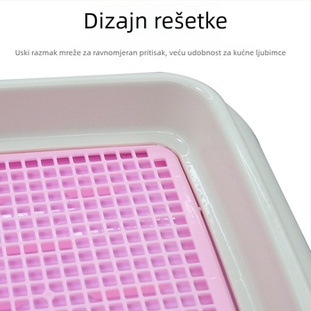 Mrežasta ravna toaletna za kućne ljubimce sa stupom i biomimetnim zidom, anti-prskanje za pse