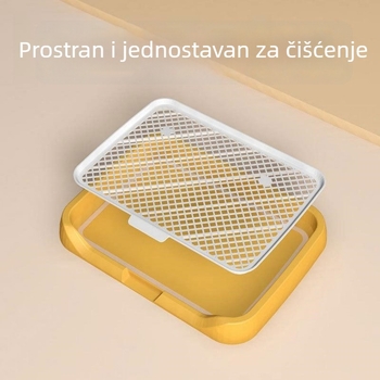 Toalet za pse s ravnom pločom i stupom, odvojiva za jednostavno čišćenje, posuda za urin za male pse