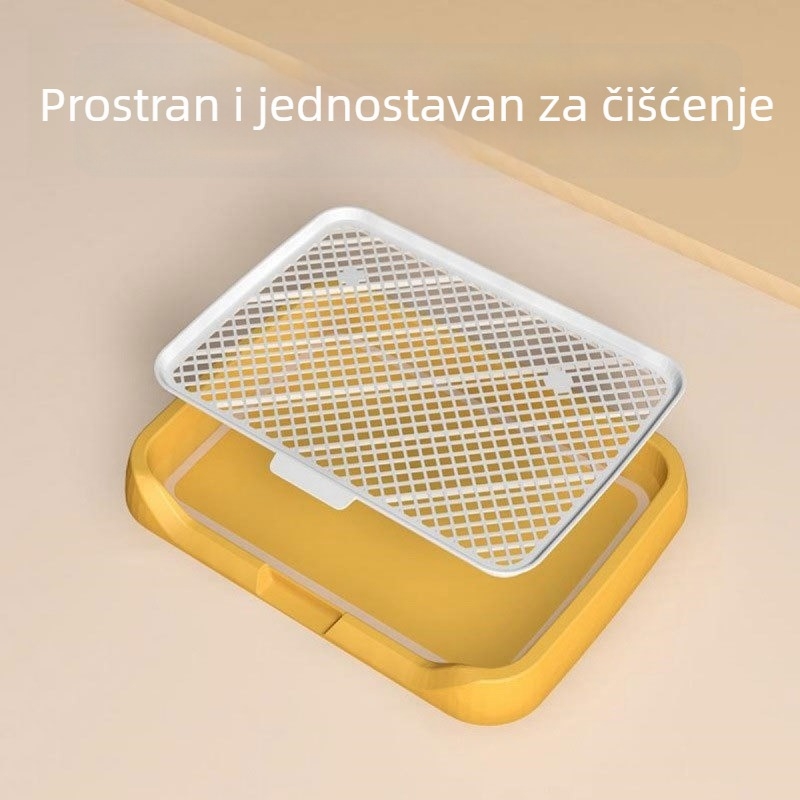 Toalet za pse s ravnom pločom i stupom, odvojiva za jednostavno čišćenje, posuda za urin za male pse