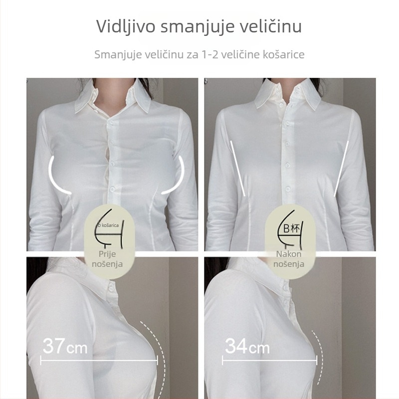 Podesivi čipkasti grudnjak za plus veličine, žene, tanak ljetni model, push-up, protiv opuštanja, čini grudi manjima