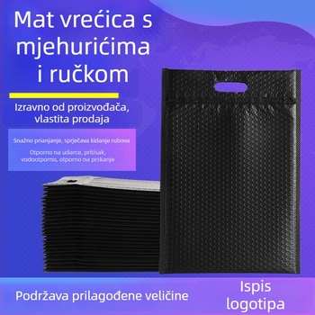 Crna matirana kuverta s mjehurićima za odjeću, vodootporna, debeli dvostruki film s mjehurićima