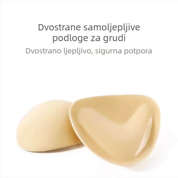 Trokutni dvostrano samoljepljivi silikonski jastučići za grudi, deblji, za žene, bez šavova, prozračni, vizualno povećavaju volumen grudi