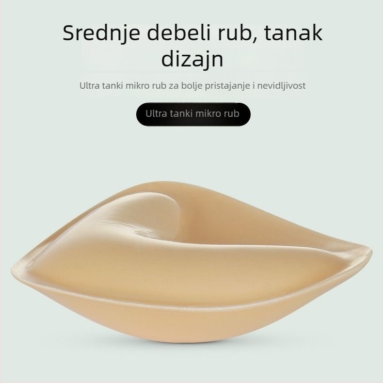 Trokutni dvostrano samoljepljivi silikonski jastučići za grudi, deblji, za žene, bez šavova, prozračni, vizualno povećavaju volumen grudi