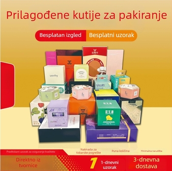 Prilagođene papirnate kutije s bijelim i srebrnim kartonom, tisk u malim serijama