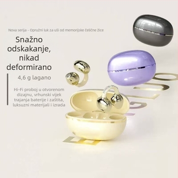 JS682A Bežične Bluetooth slušalice s kostnom kondukcijom i klipsom za uho, dug rad baterije, udobne za sport