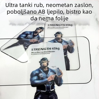 Gorilla zaštitno staklo zaslonski štit s rubom za iPhone 16/15 Pro, Anti-Peeping, Anti-Fall