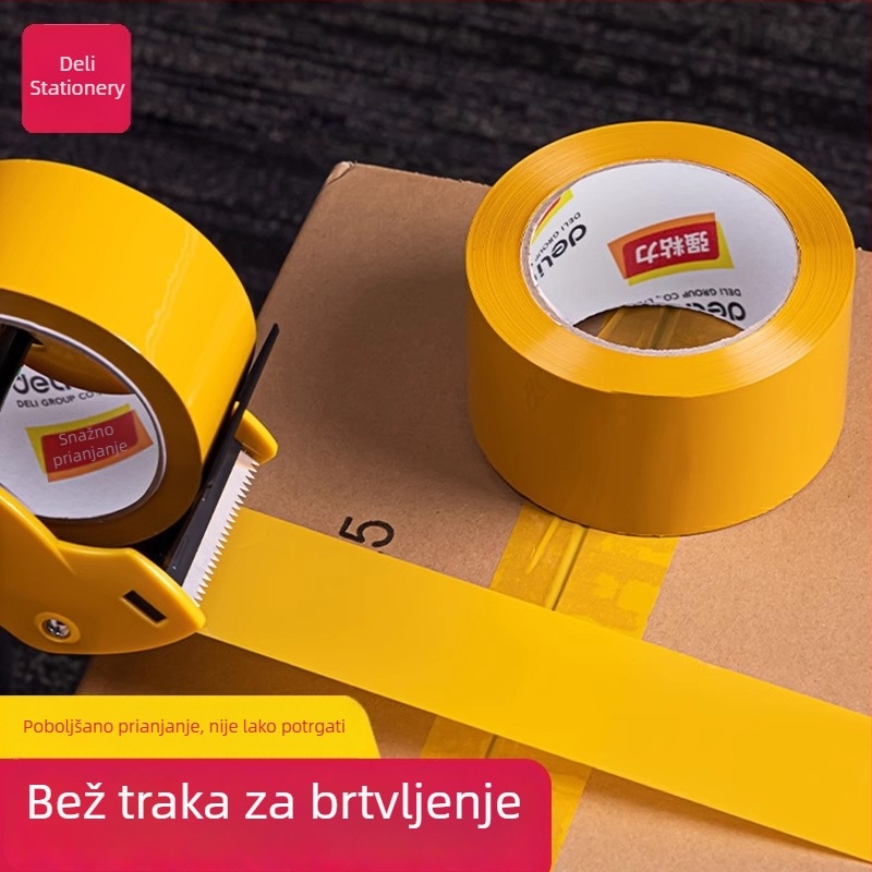Deli bež traka za brtvljenje, visoka prionjivost, širina 6,0 cm, duljina 60/100 m, materijal BOPP