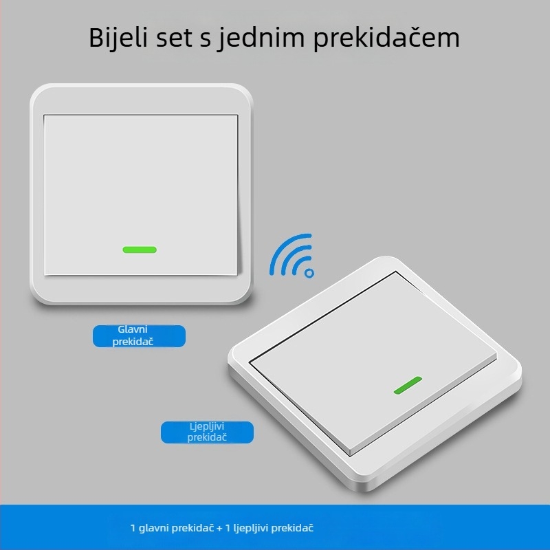 Bežični daljinski prekidač s dvostrukim upravljanjem za kućno osvjetljenje, bežični panel, 220V pametni upravljač