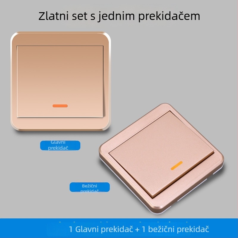 Bežični daljinski prekidač s dvostrukim upravljanjem za kućno osvjetljenje, bežični panel, 220V pametni upravljač