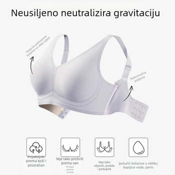 Bežični grudnjak od modalnog materijala, plus veličina, tanke oblikovane košarice, prozračan, bezšivne leđa