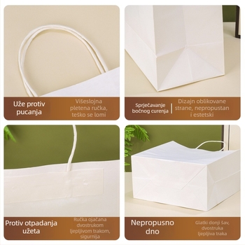Torba od debelog kraft papira za poklon s logotipom – ekološka ambalaža