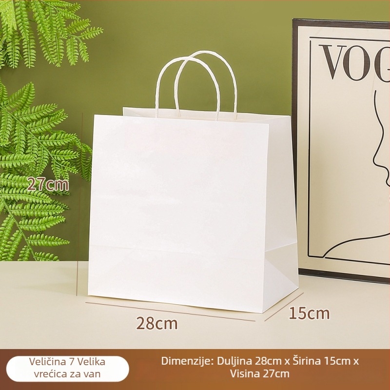 Torba od debelog kraft papira za poklon s logotipom – ekološka ambalaža