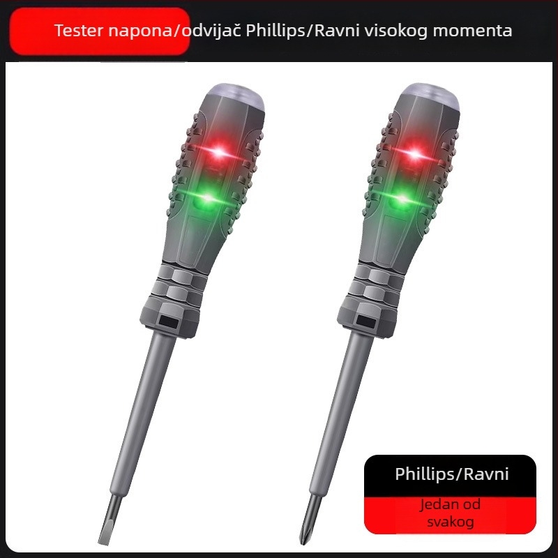 Višestruki odvijač za električare s LED indikatorom visoke svjetline za ispitivanje kontinuiteta i curenja struje