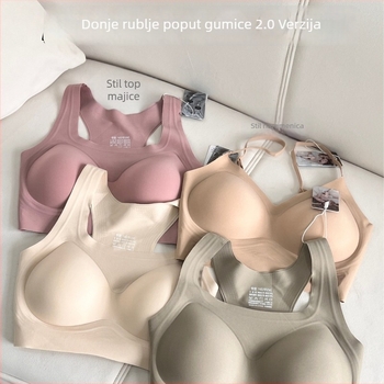 Lagani ljetni push-up grudnjak za male grudi, bezšivni košarice, prozračni najlon
