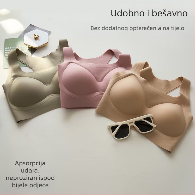 Lagani ljetni push-up grudnjak za male grudi, bezšivni košarice, prozračni najlon