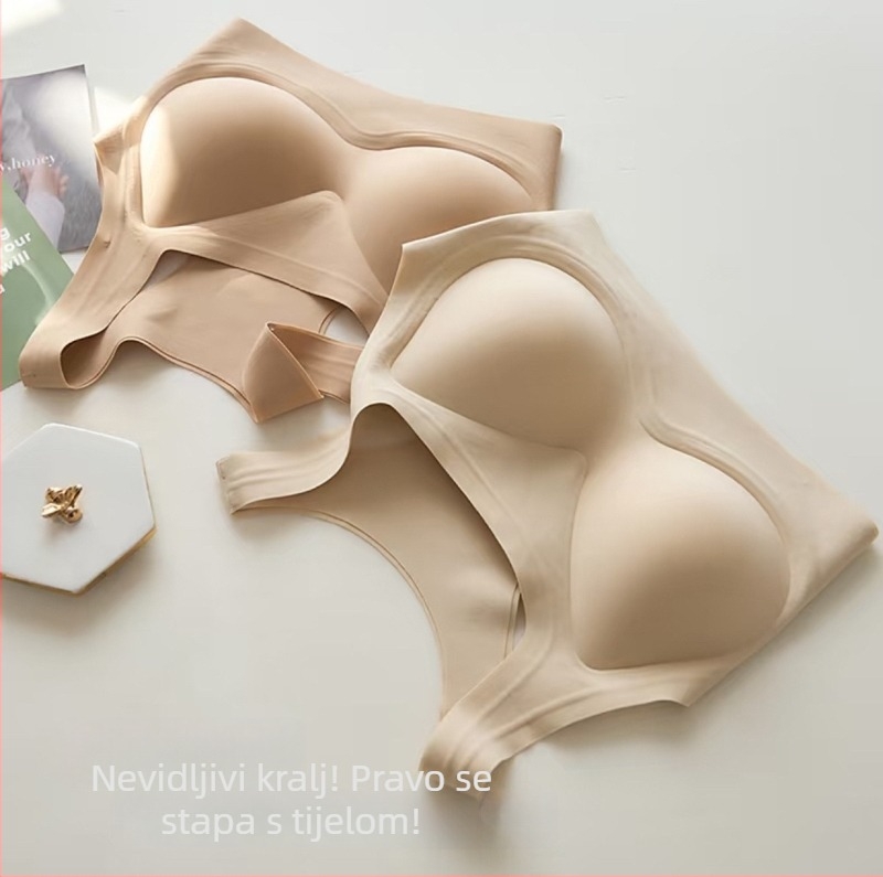 Lagani ljetni push-up grudnjak za male grudi, bezšivni košarice, prozračni najlon