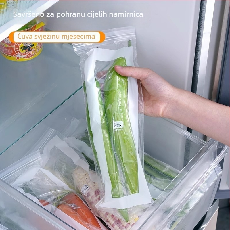 Duge sigurne vrećice za očuvanje svježine, prehrambene kvalitete, kućna upotreba, deblje vrećice za zatvaranje, za pohranu hrane u kuhinji i hladnjaku, za porcijanje hrane