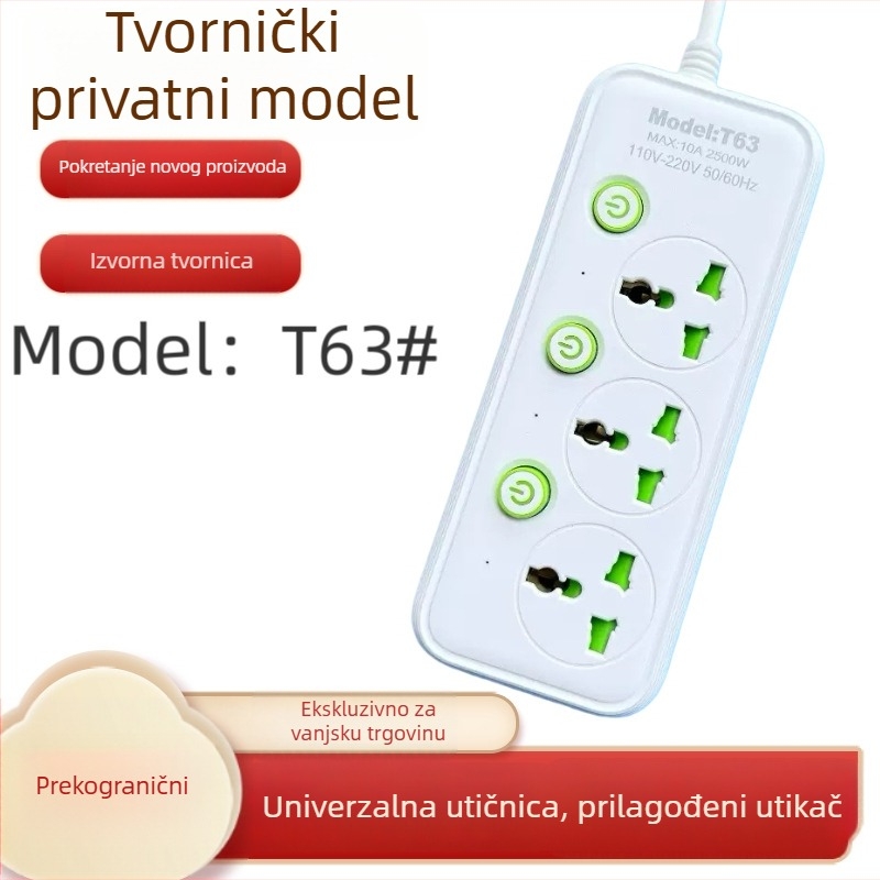 USB produžni blok s britanskim i američkim standardom, višestruke utičnice