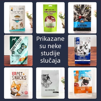 Prilagođena vrećica za pakiranje hrane za mačke i pse, osmerostrano zatvaranje, aluminijska folija, vrećica sa zatvaračem za poslastice za kućne ljubimce