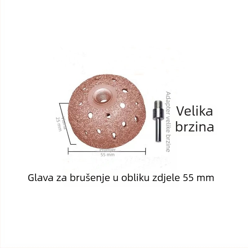 Glava za brušenje pneu od wolframovog čelika, čašasta glava za popravak guma, 42mm55