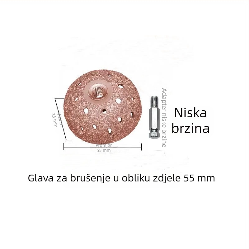 Glava za brušenje pneu od wolframovog čelika, čašasta glava za popravak guma, 42mm55