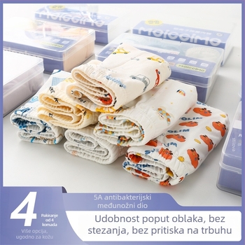 Dječje bokserice s antibakterijskim printom, paket od četiri komada, za djecu 3–8 godina