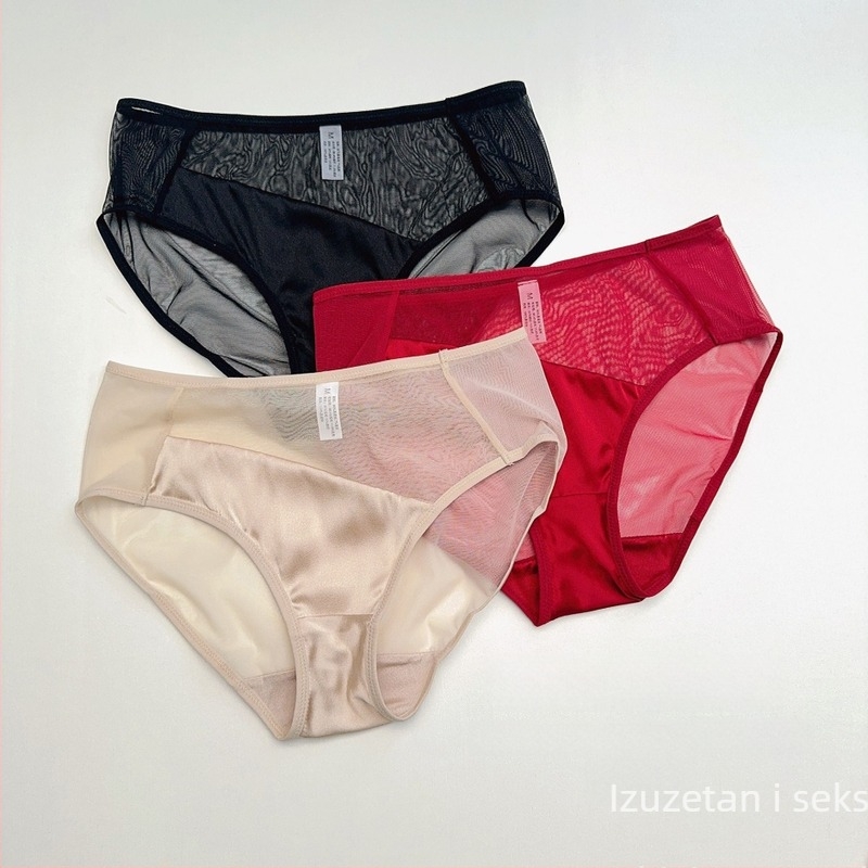 Francuskog stila tanak svileni saten grudnjak bez žice, Mulberry svila, seksi donje rublje, set