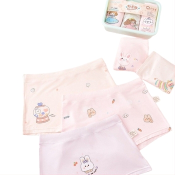 Set od 3 dječje antibakterijske pamukaste gaćice bez šavova, unisex, s motivom crtanih likova, Klasa A