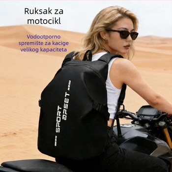 Torba za kacigu motocikla, velika kapaciteta, vodootporan putni ruksak za vozače