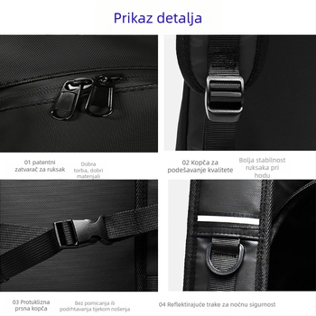 Torba za kacigu motocikla, velika kapaciteta, vodootporan putni ruksak za vozače