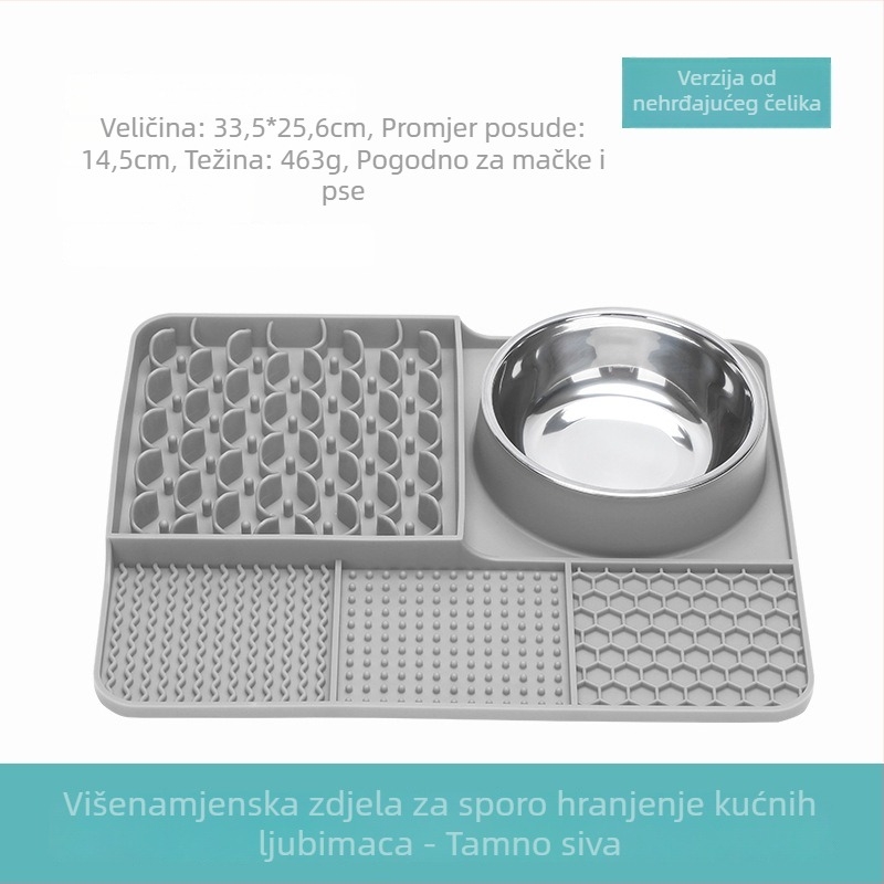 Višenamjenska podloga za lizanje za kućne ljubimce, usporeno hranjenje s usisnom čašom