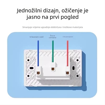 Tip 118 kombinirana prekidač i utičnica, zidni ugradbeni kuhinjski panel, ploča s više otvora (10/15/20 otvora), 10A