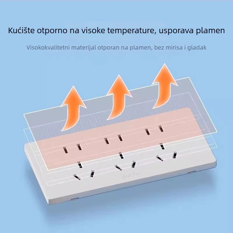 Tip 118 kombinirana prekidač i utičnica, zidni ugradbeni kuhinjski panel, ploča s više otvora (10/15/20 otvora), 10A