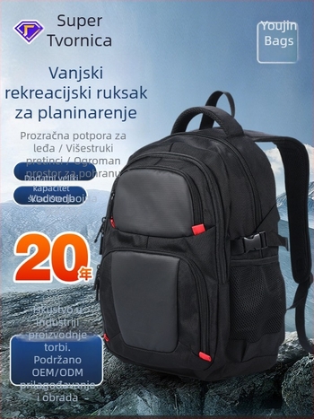 Vodootporan planinarski ruksak za outdoor aktivnosti, velik kapacitet, lagan, Oxford tkanina, unisex