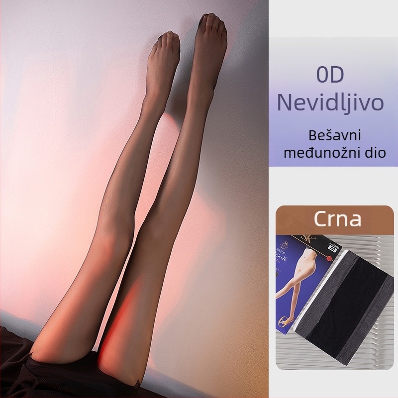 Bešavne hulahopke za žene, 360°, ultra-tanke, prozirna područja prstiju, ljeto
