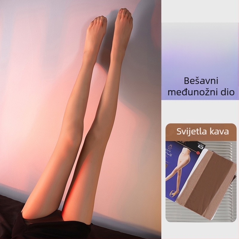 Bešavne hulahopke za žene, 360°, ultra-tanke, prozirna područja prstiju, ljeto