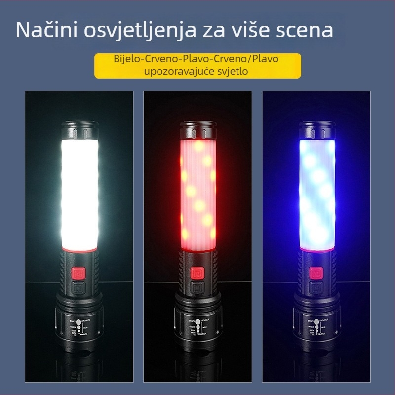 Forest Tiger SLH-T10 Punjiva Višefunkcionalna LED Baterijska Štapa za Hitno Spašavanje