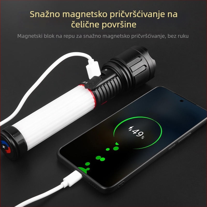 Forest Tiger SLH-T10 Punjiva Višefunkcionalna LED Baterijska Štapa za Hitno Spašavanje