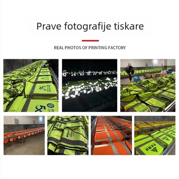 Reflektirajuća sigurnosna vesta za gradilišta, promet i službe za održavanje, fluorescirajuće radno odijelo