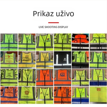 Reflektirajuća sigurnosna vesta za gradilišta, promet i službe za održavanje, fluorescirajuće radno odijelo