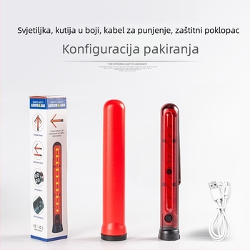 Prijenosna ručna LED-strob palica za sanitarnu patrolu, magnetski pokazivač strelice i dvostruko svjetlosno signaliziranje