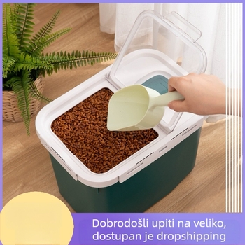 Kutija za hranu za kućne ljubimce – velik kapacitet, zatvorena, otporna na vlagu