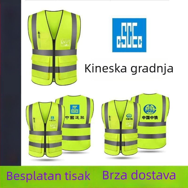 Reflektirajuća sigurnosna vesta s više džepova za sanitarne radnike