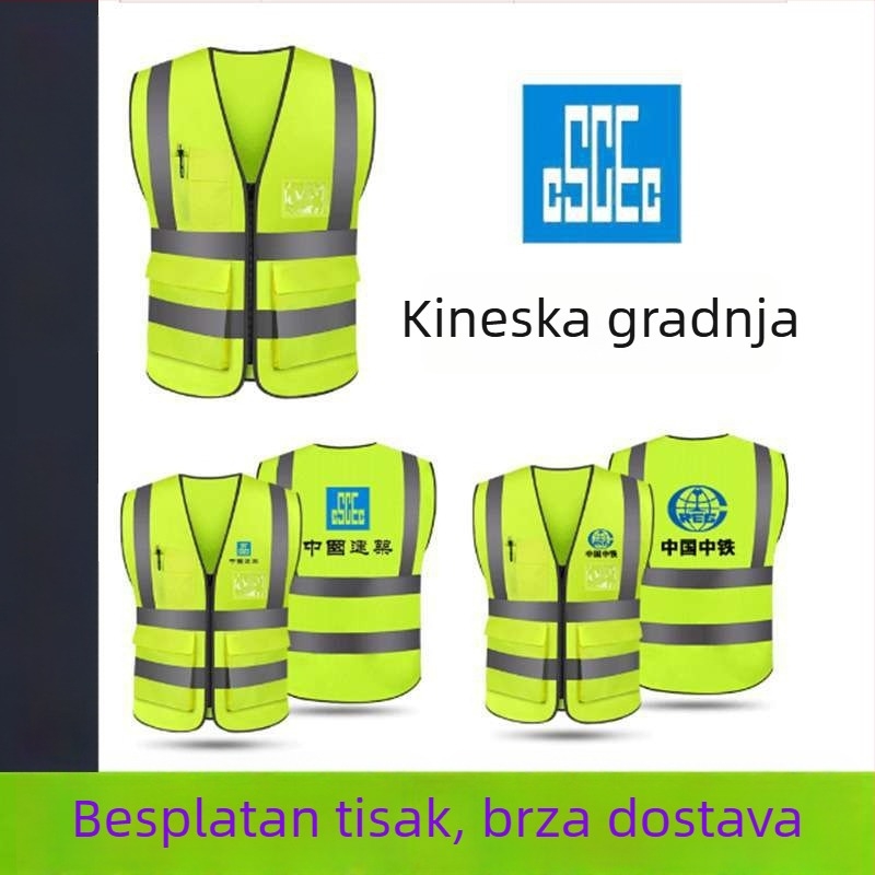 Reflektirajuća sigurnosna vesta s više džepova za sanitarne radnike