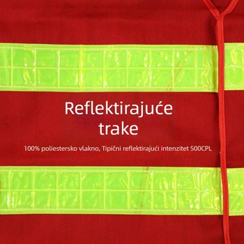 Vesta visoke vidljivosti s reflektirajućim trakama za sanitarne usluge i gradnju, uniforma upozorenja za nadzornika